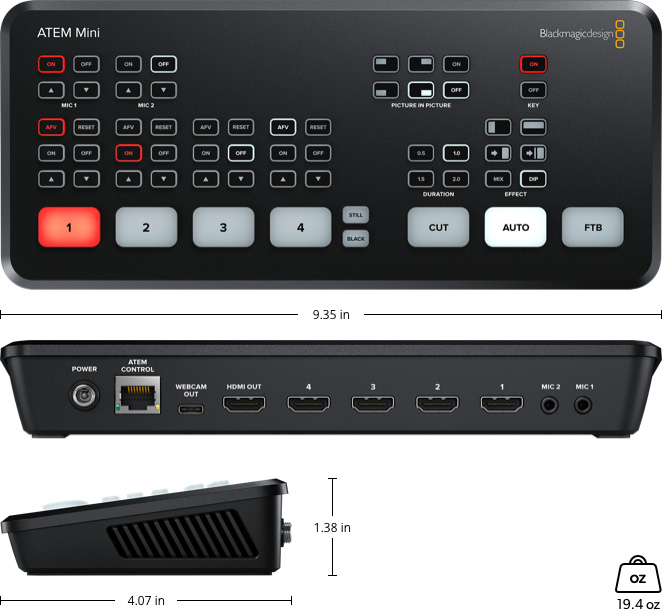 Blackmagic Design ATEM Mini HDMI Live Stream Switcher